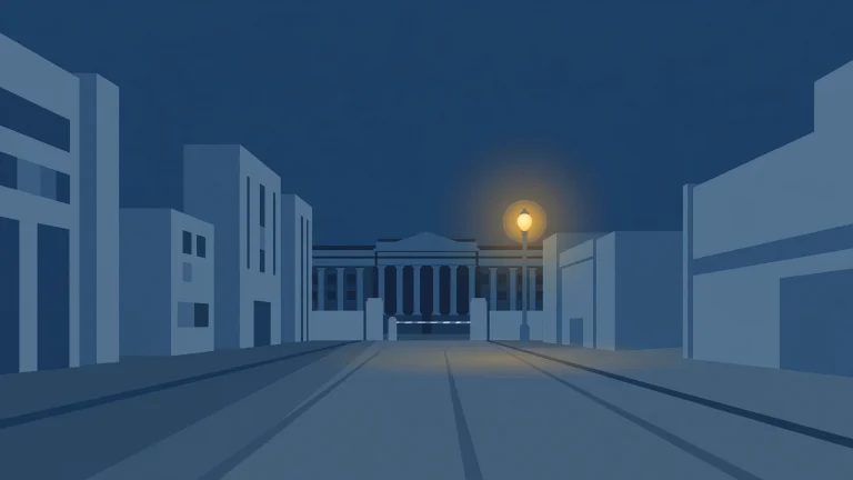 城市街道夜景执法示意图